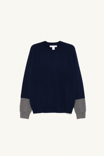 Wool Jumper - Navy/Grey
