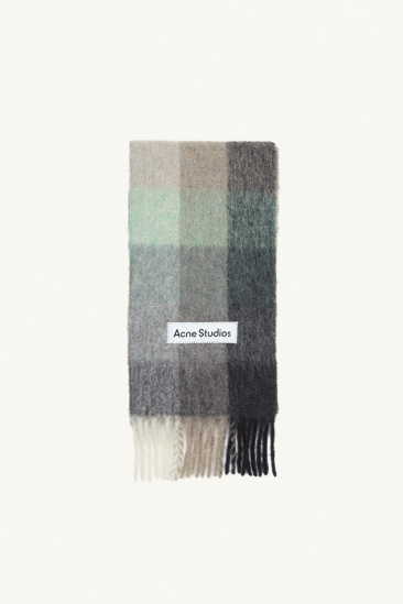 Écharpe à carreaux mohair -...