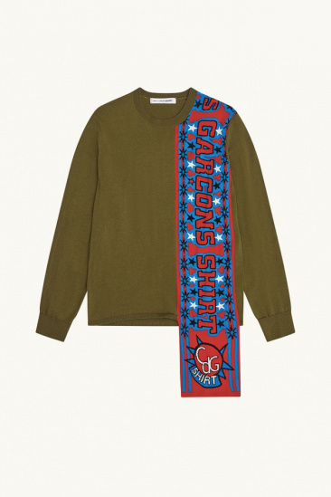 Front panel knit pullover -...