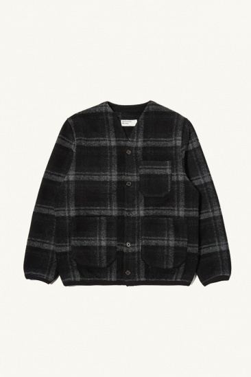 Cardigan à carreaux - Gris