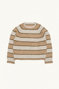 Stockholm Surfboard Club - Pull Tricoté à Rayures - Beige - allanjoseph