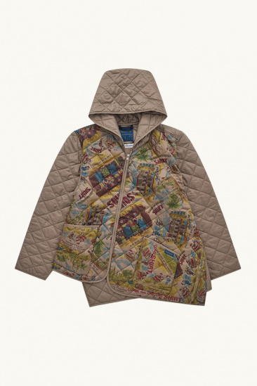 Bias Quilted Jacket - Beige