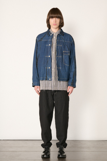 Veste en jean Shibori -...