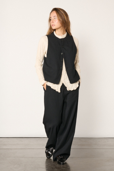 Wool Vest - Black