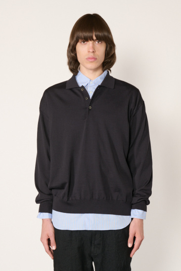 Polo en laine - Noir