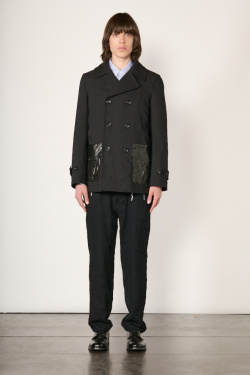 Comme des Garçons shirt - Black double-breasted coat - allanjoseph