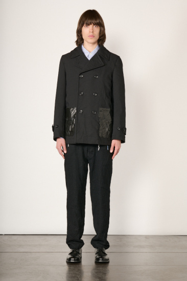 Double-breasted coat - Black