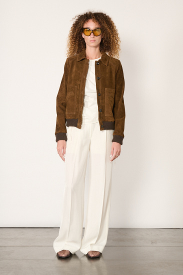 Veste en cuir - Tabac