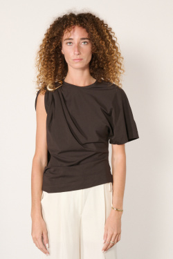 Christopher Esber - Stone Pin T-shirt - Espresso - allanjoseph