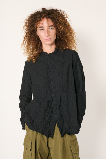 Blouse à fronces - Noir