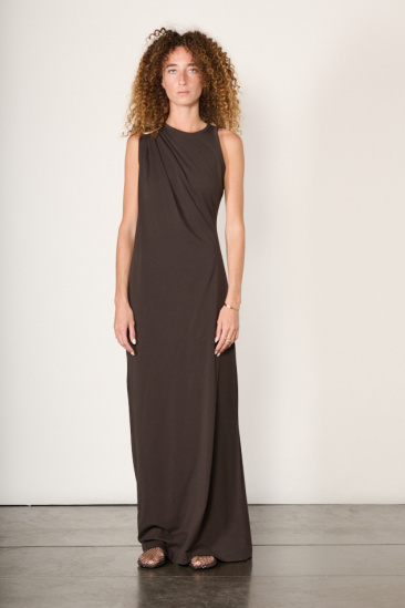 Stone Pin Dress - Espresso
