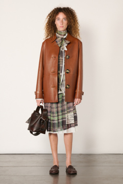 Acne Studios - Manteau en cuir d'agneau - Cognac - allanjoseph