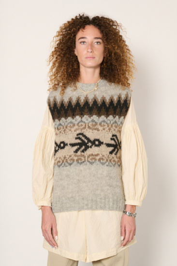 Gilet en Alpaga - Gris