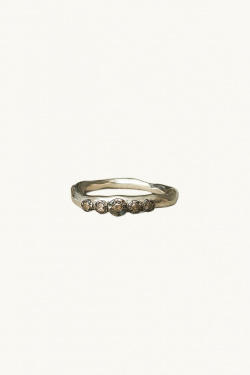Rosa Maria - Bague Poppy - Argent/Diamants/Cognac - allanjoseph