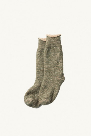 Reversible Socks - Green/Beige