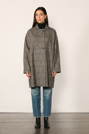 Manteau à col montant -...