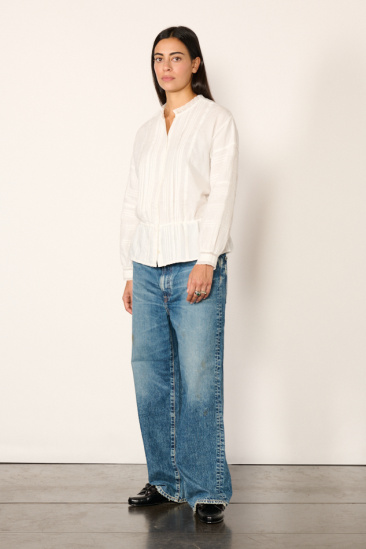 Chemisier en coton - Blanc