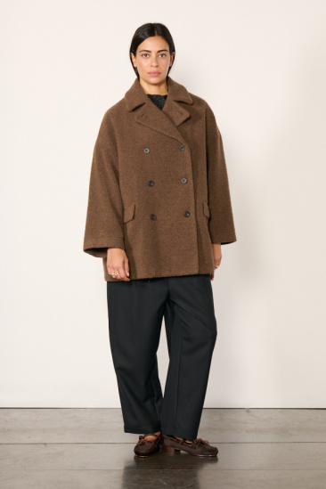 Double over coat - Brown