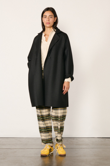 Manteau à col montant - Noir