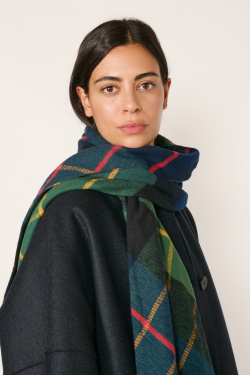 TS(S) - Tartan Scarf - Navy - allanjoseph
