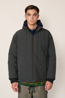 TS(S) - Padded Zip Front Jacket - Charcoal - allanjoseph