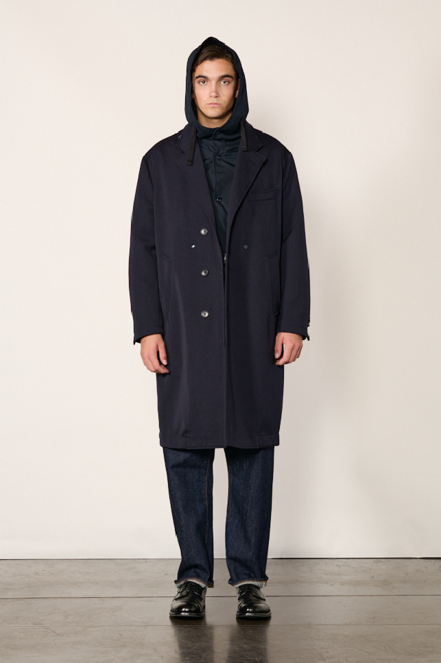 ATTACHMENT 】 OVERSIZED CHESTER COAT Engineered Garments - Chester Coat (Black) | HHV