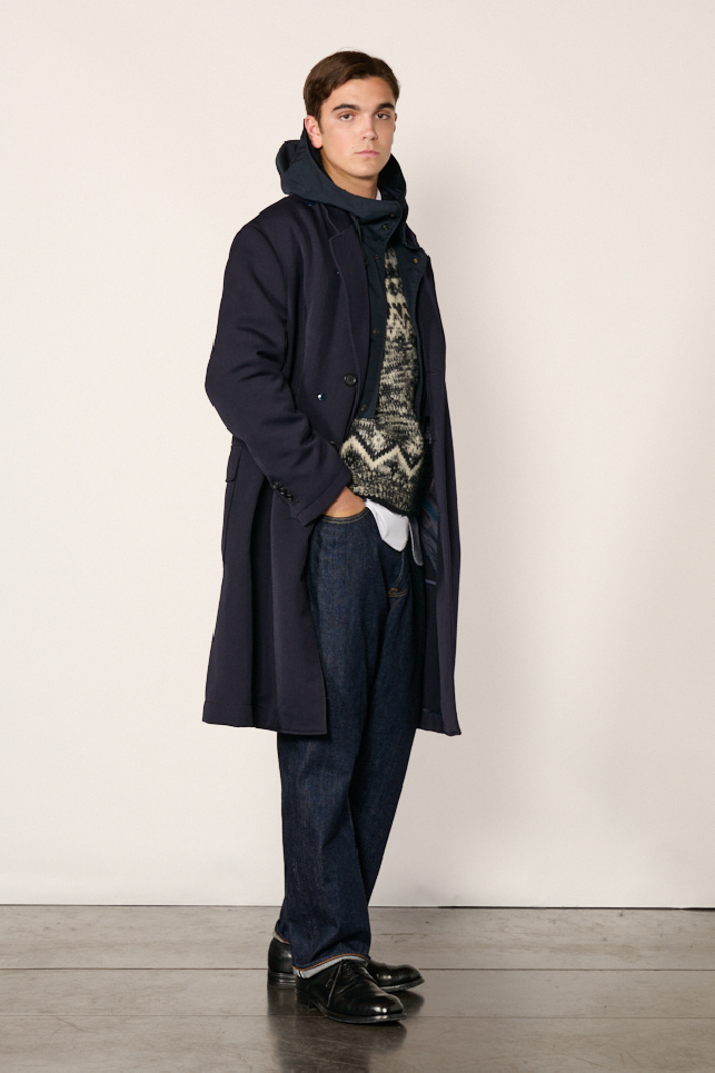 Engineered Garments - Chester Coat- Navy - allanjoseph