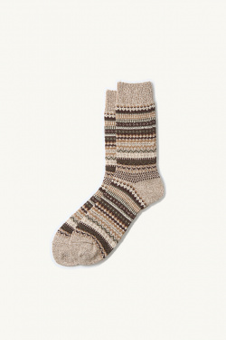 Rototo - Socks R1630 Nordic - Brown - allanjoseph