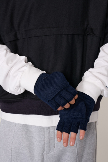 Wool Mitten - Navy