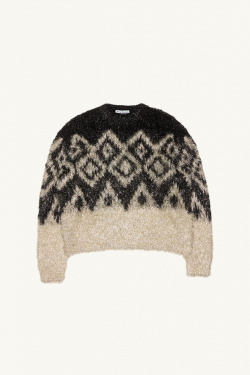 Acne Studios - Pull en maille métallisée - Noir/Or - allanjoseph