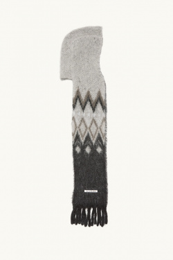 Acne Studios - Echarpe mohair à capuche - Gris - Unisexe - allanjoseph