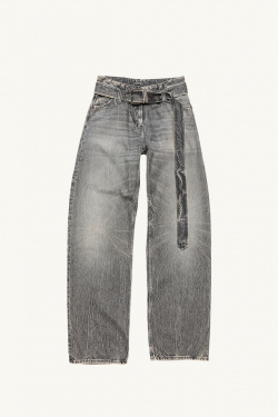 Acne Studios - Belted Jeans - Washed Black - allanjoseph