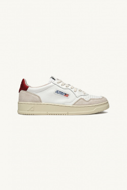 Autry - Medalist Low - White/Red - Homme - allanjoseph