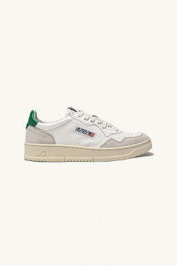 Autry - Medalist Low - White/Green - Men - allanjoseph
