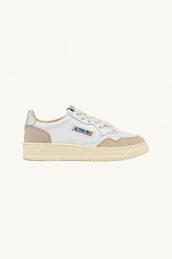 Autry - Medalist Low - Blanc/Argent/Beige - Femme - allanjoseph