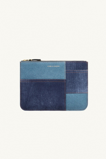 Pochette en cuir - Denim...