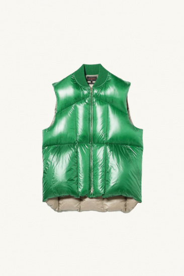 Sleeveless Down Jacket - Green