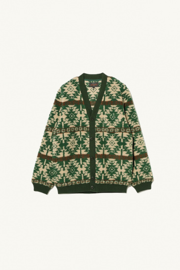 Jacquard Cardigan - Green