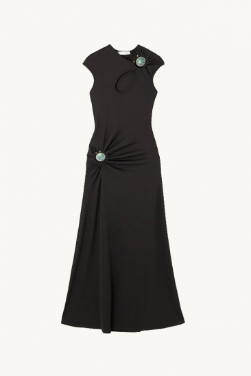 Robe longue en jersey -...