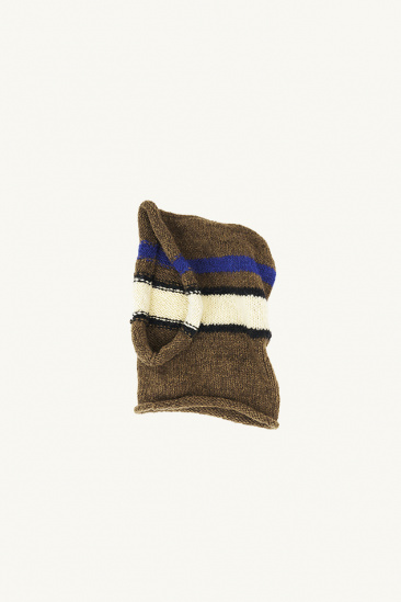 Hand-Knitted Hood - Brown