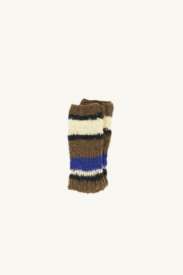 Hand-Knitted Mittens - Brown