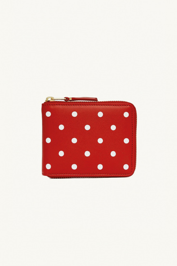 Wallet - Red with polka dots