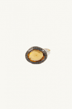 Rosa Maria - Ring in sterling silver olax black diamonds - allanjoseph