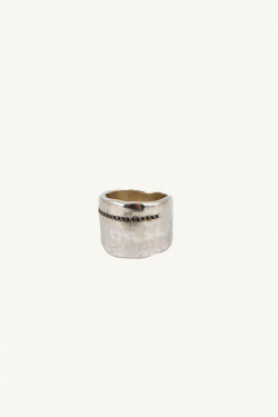 Rosa Maria - Cora ring in sterling silver with black diamonds - allanjoseph