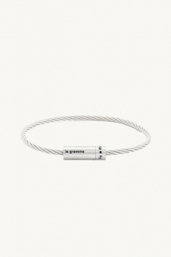 Le Gramme - Cable Bracelet 9g Brushed Silver - allanjoseph