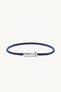 Le Gramme - Bracelet cable nato 7G Royal blue brushed - allanjoseph