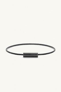 Le Gramme - Cable Bracelet 5 g Black Brushed Ceramic - allanjoseph