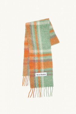 Acne Studios - Écharpe Tartan - Orange/Lilas/Bleu - allanjoseph