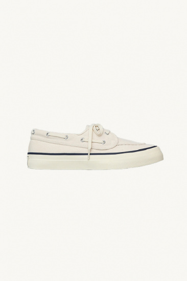 Canvas Boat Shoes - Ecru