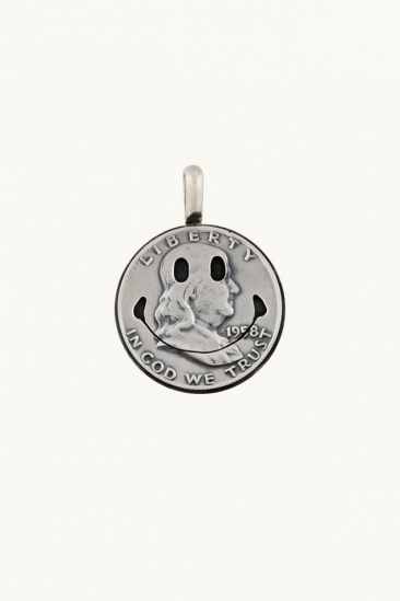 Smile Pendant - Silver - 3 cm